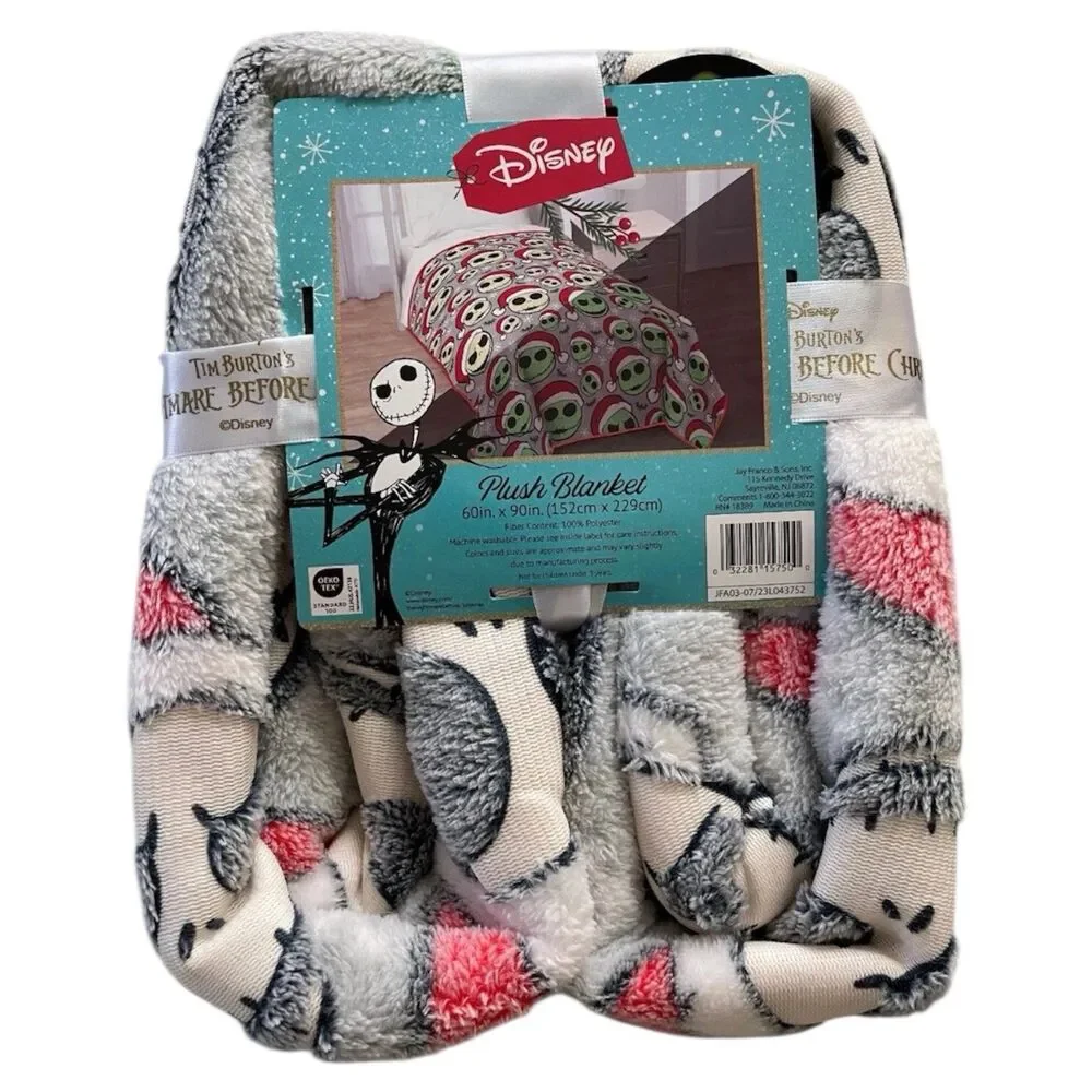 Disney Nightmare Before Christmas Glow in the Dark Soft Plush Blanket 60